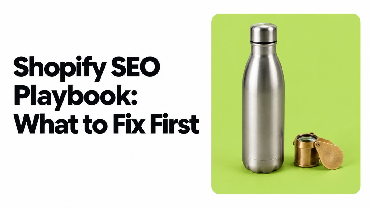 Cover: Shopify SEO playbook, what to fix first